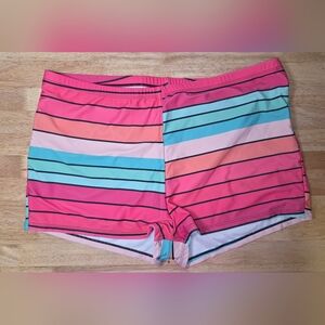 Colorful Striped Swim Shorts 4X